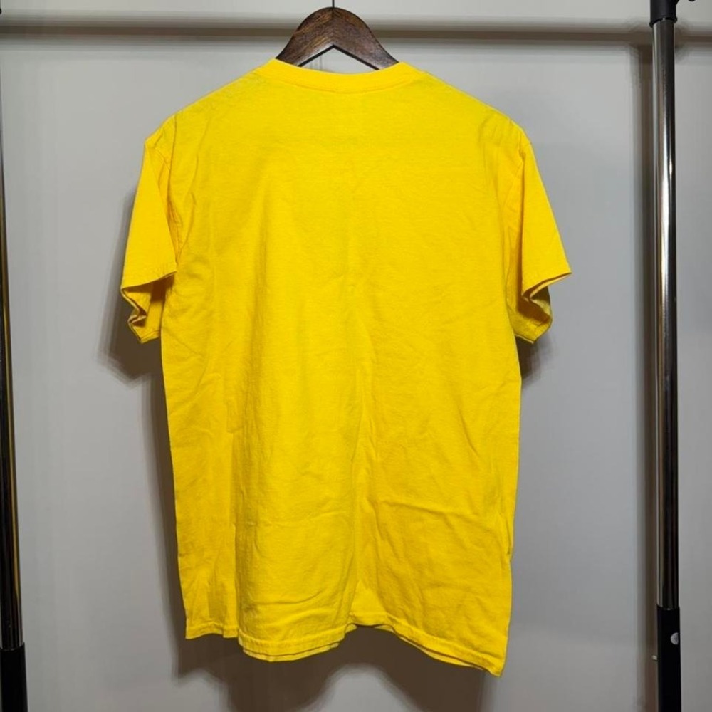 Yellow Embroidered Basil Tee With Red and Green Accents Size Large GraphicTee - Picture 4 of 7
